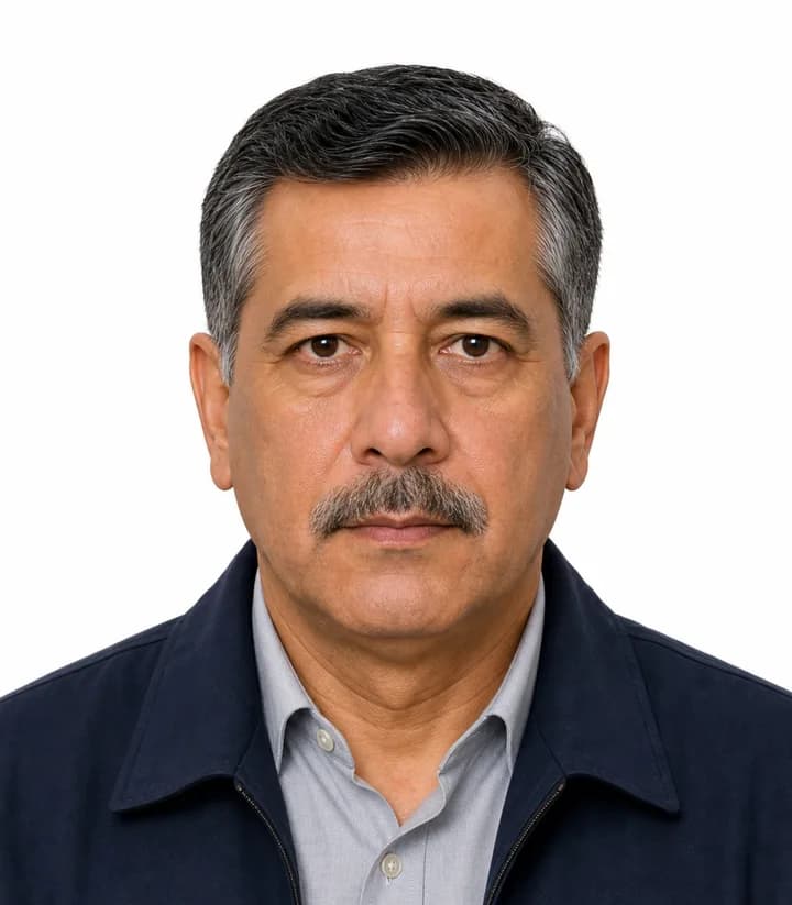 Finished compliant Pakistan passport photo (35 x 45 mm) on a plain background