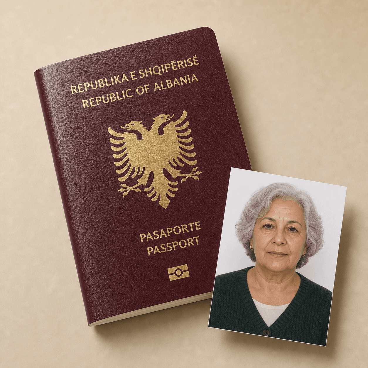 Albania Passport photo product preview